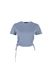 T-shirt with side ties, Grey, S