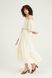 Off-the-shoulder dress with belt, Bone, S