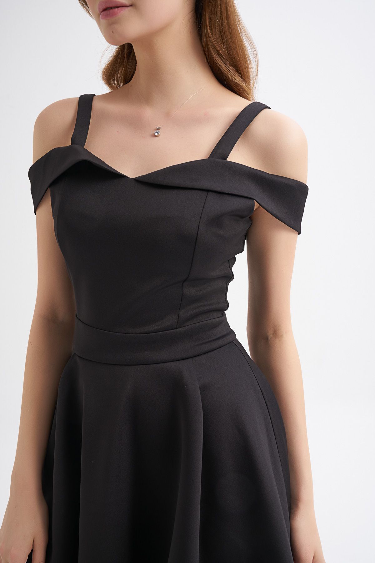 Straps Dress, Black, S