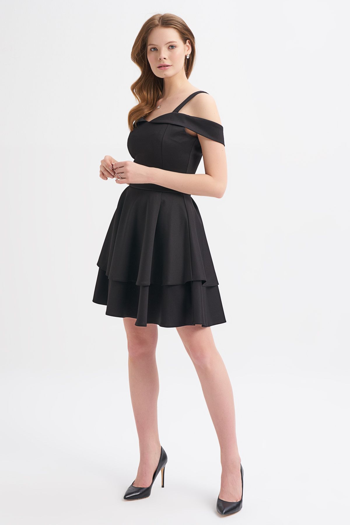 Straps Dress, Black, S