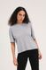 T-shirt with a slit at the back, Grey, S