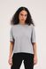 T-shirt with a slit at the back, Grey, S