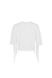 Cropped T-shirt with fringes, White, S