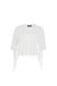 Cropped T-shirt with fringes, White, S