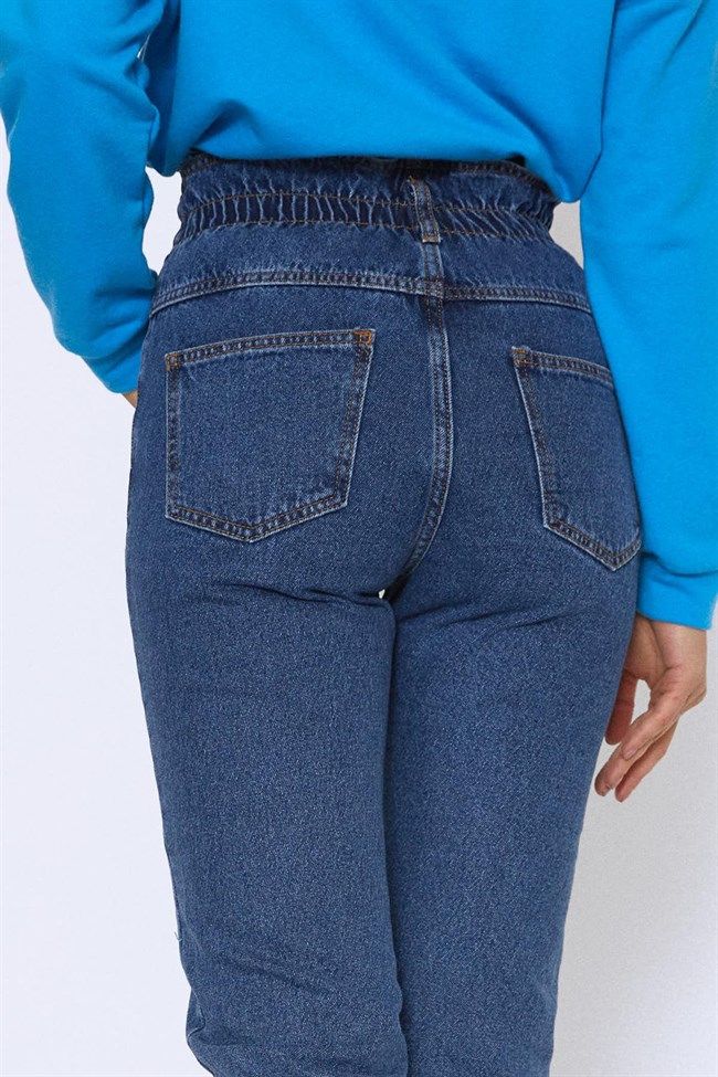 High Waisted Jeans Mavi, Темно-синий, 26