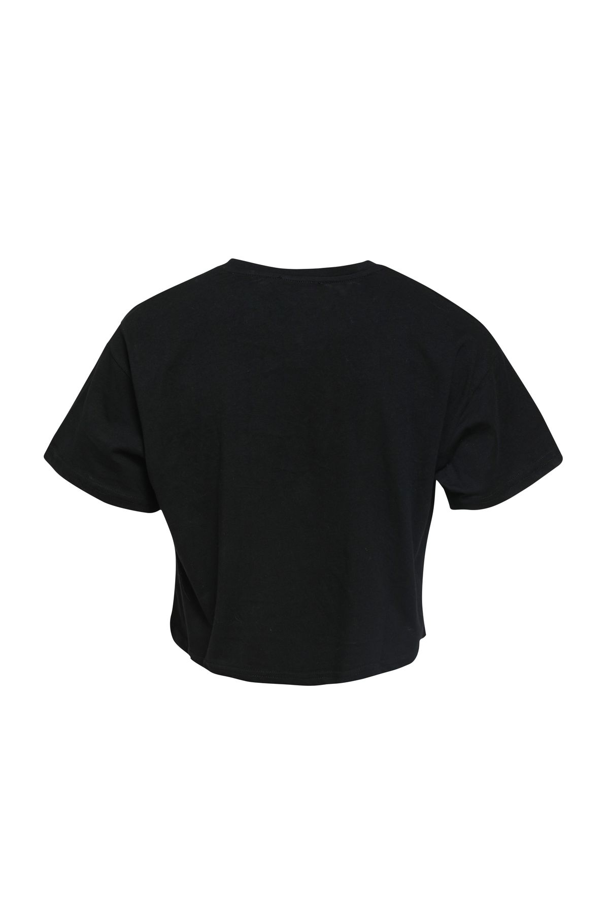 Cropped Pearl T-shirt, Black, S