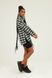 Asymmetric checkered shirt, Black, S