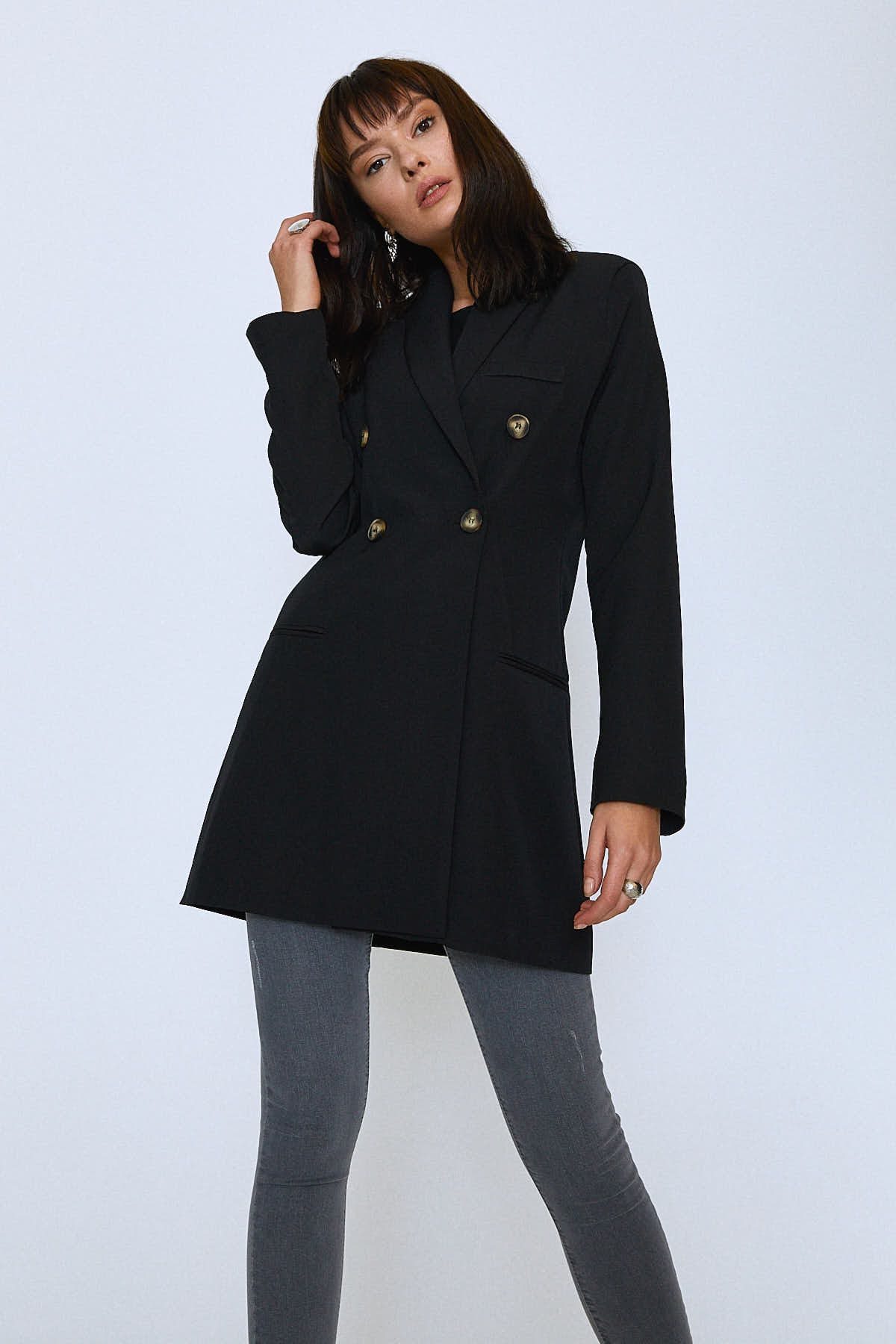 Long jacket, Black, 36