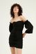 Dress with open shoulders, Black, S