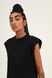 Sleeveless T-shirt with shoulders, Black, S