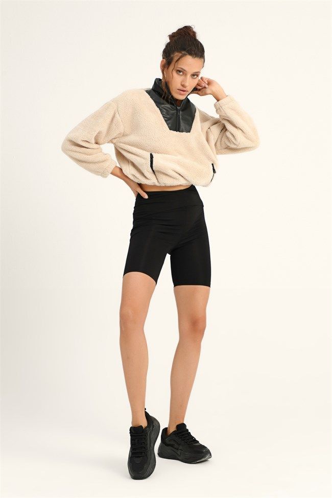 Elastic shorts, Black, S