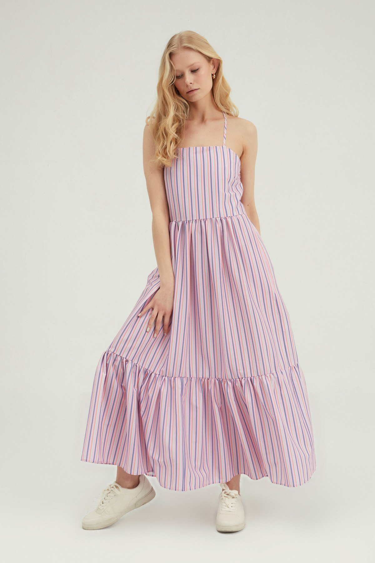 Striped dress, Розовый, S