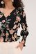 Floral blouse, Black, S