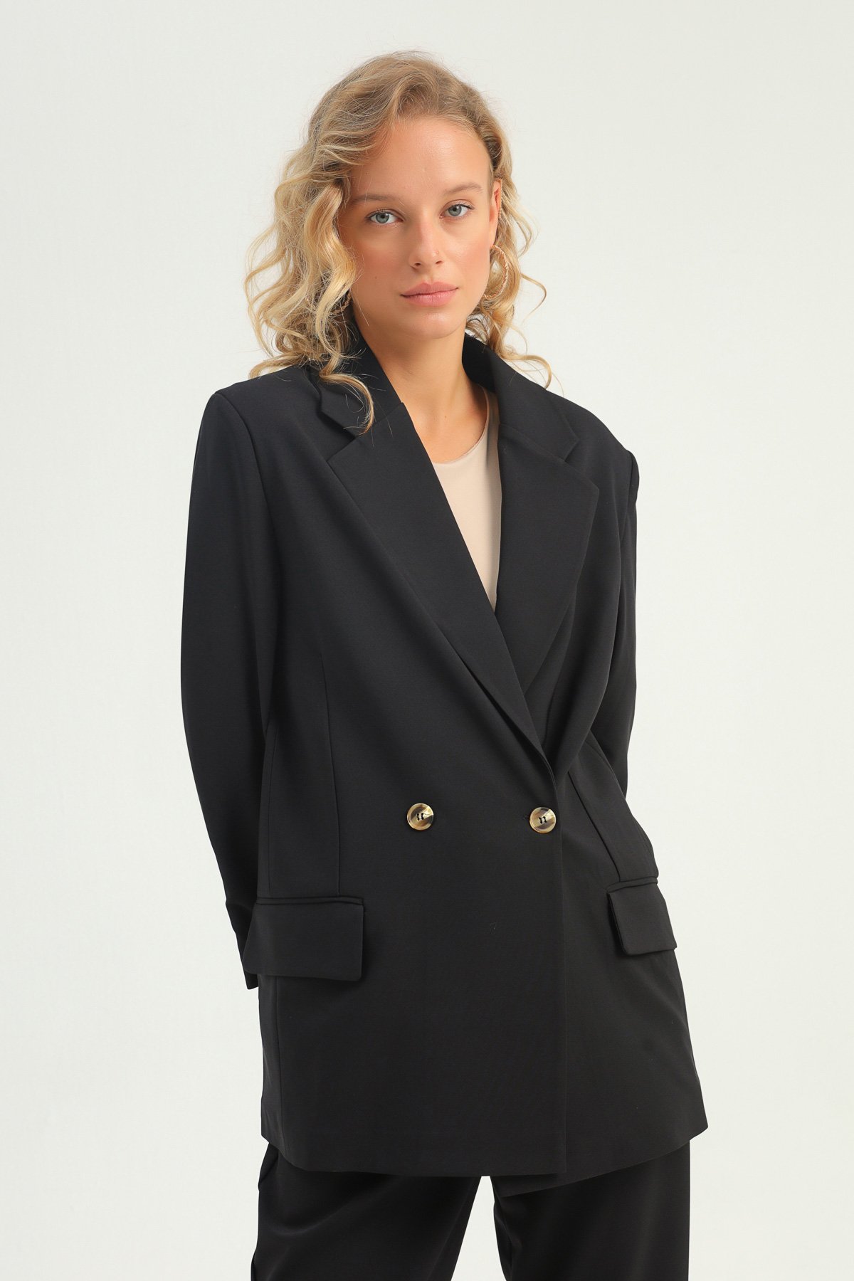 Oversize Jacket, Black, 40