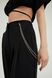 Baggy trousers with chain, Black, S