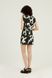 Dress with a print, Black, S