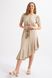 Striped slant dress, Beige, S