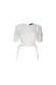 Side Tie Cropped Blouse, White, S