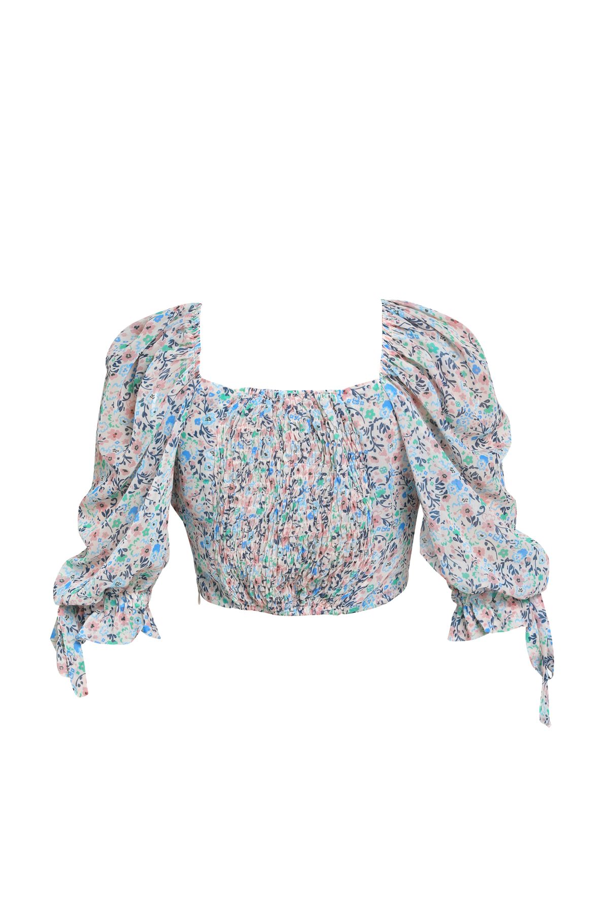 Cropped blouse, Multicolor, S