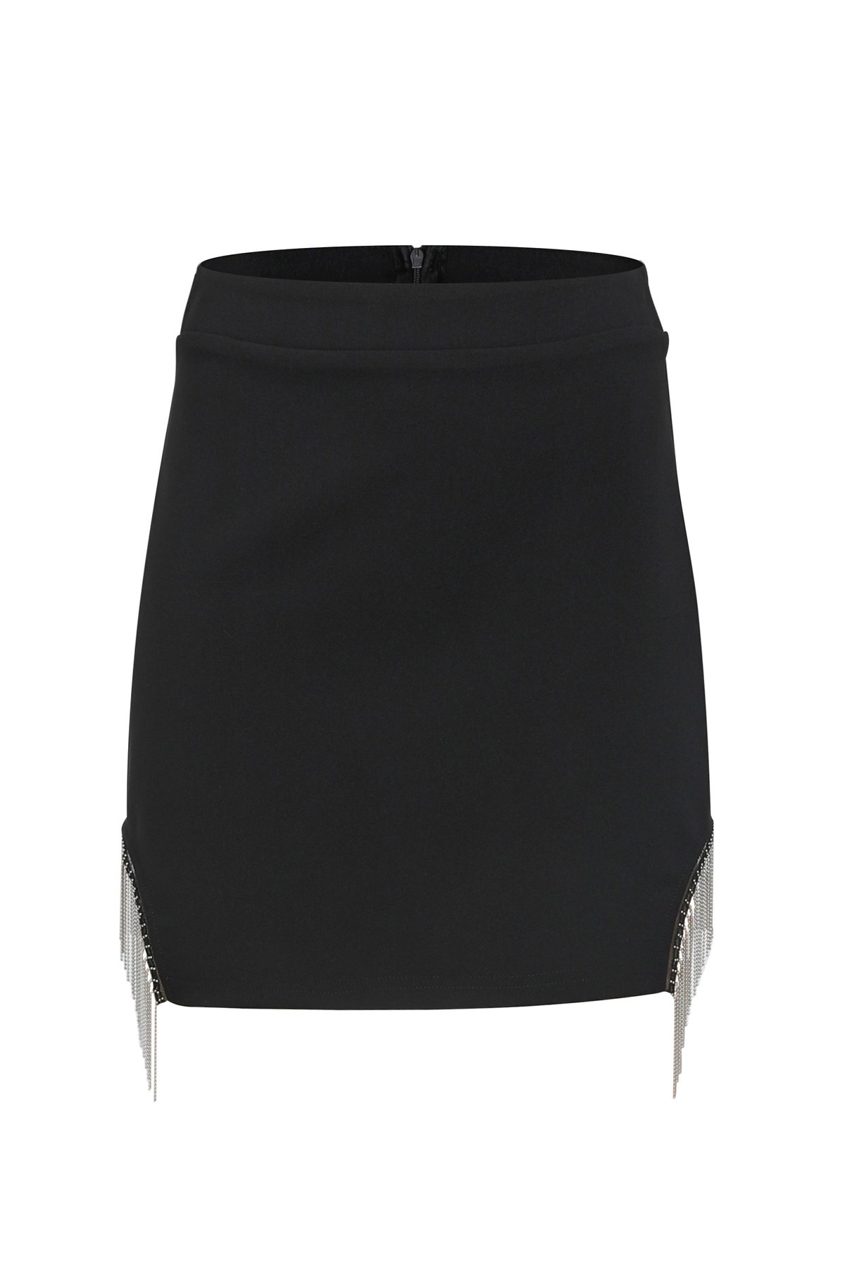 Skirt with trim, Black, L