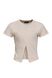 Front zip T-shirt, Beige, S