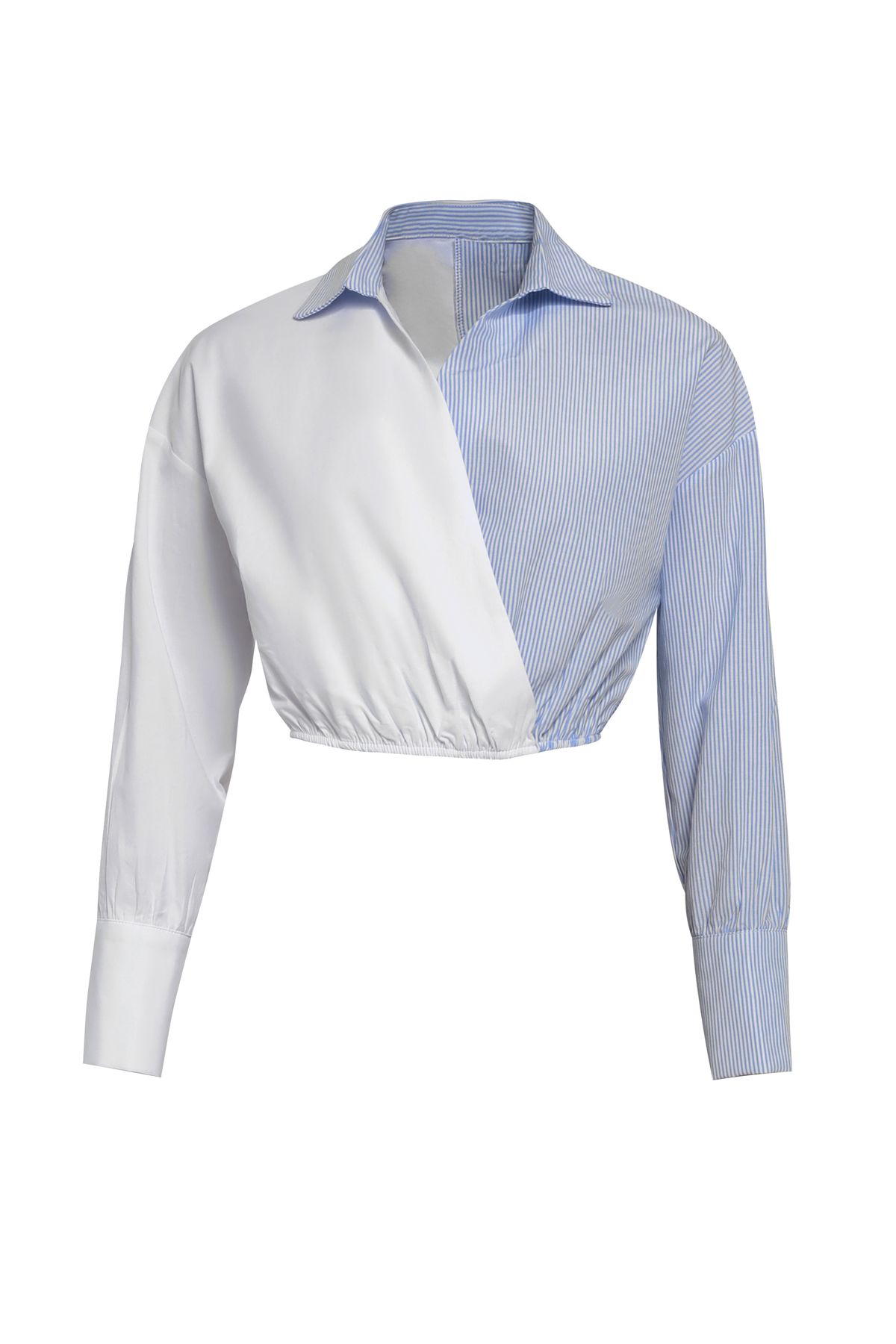 Cropped shirt, Голубой, S