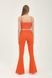 Pants with a slit, Orange, S