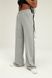 Trousers with elastic waist, Grey, L