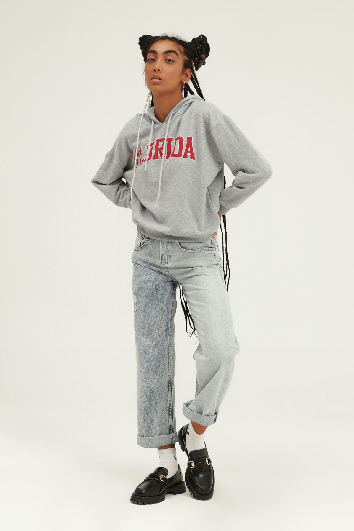 Hoodie Florida, Grey, M